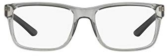 Armani Exchange A|X Mens AX3016 Square Prescription Eyewear Frames, Transparent Smoke/Demo Lens, 53 mm
