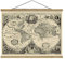 Stoffbild Posterleisten - Vintage Weltkarte Antike Illustration - 26x35cm Eiche