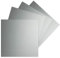 50 Einzel-Karten Quadratisch - 15 x 15 cm in Silber Metallic - 240 g/m² - blanko Bastel-Karten, Postkarten, Bastelkarton in Ton-Papier Qualität