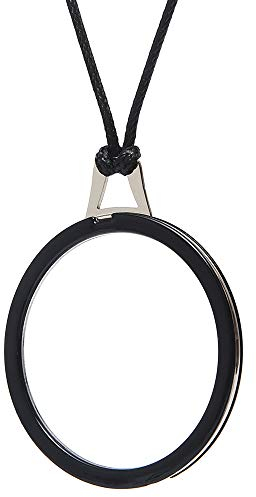 TERAISE Halskette Lesebrille Neuartige Pendelleder Leichte tragbare Anti-Verlust-Lesebrille mit exquisitem Metallgehäuse für Frauen und Männer(3.5X)