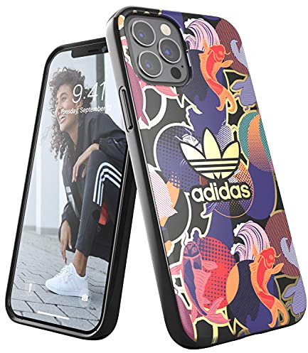 adidas iPhone 12 Case, iPhone 12 Pro Case, Clear Chinese Graphic Raised Edges Original Protective Case