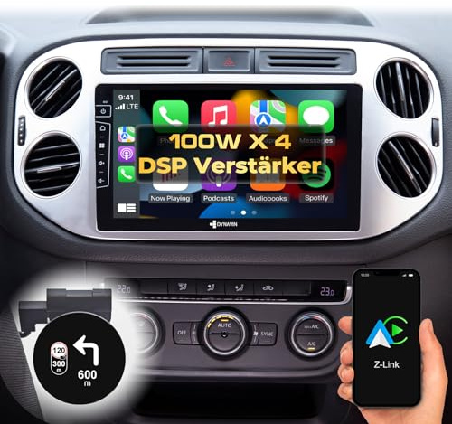 DYNAVIN Android Autoradio GPS Compatible pour VW Tiguan Golf 5 Plus: 9 Pouces OEM Radio avec Wireless CarPlay et Android Auto | Head-up Display | Dab+ Radio: D9-83S Premium Flex