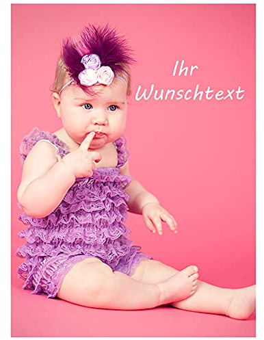 Individuelle Tortenbilder Fondant Tortenaufleger zum Geburtstag, Taufe oder Hochzeit mit Wunschfoto und Text - frei gestalten (20x28 rechteckig)