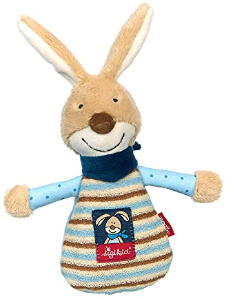 SIGIKID 39392 Wärmekissen klein Semmel Bunny Mädchen und Jungen Babyspielzeug empfohlen ab Geburt beige/blau