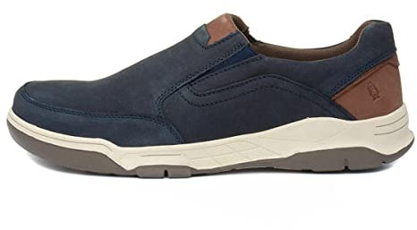 Hush Puppies Men's Fletcher Sneaker, Navy/Tan, 7 UK