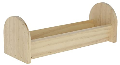 Kerbl 81807 Futtertrog Nager, Futternapf Futterstelle Futterschale, Holz, 550ml