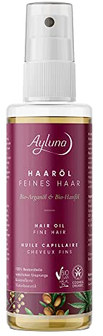 Ayluna Naturkosmetik Haaröl Feines Haar mit Bio-Arganöl und Bio-Hanföl, 100 ml