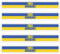 FanShirts4u 5 x Aufkleber Free Ukraine f. KFZ Auto Motorrad Boot Flagge Fahne UKRAJINA
