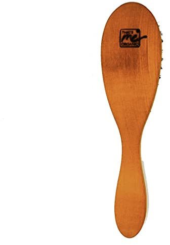 Thats me organic Profi-Haarbürste Die Bewährte – aus Birnbaumholz & Wildschweinborsten – Für normales Haar und Locken – Naturhaarbürste für den täglichen Gebrauch – Sleek Bun Bürste