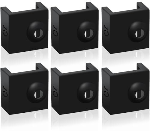 6 Stück 3D-Drucker Hotend Silikonsocke Heizblock Silikonabdeckung für Ender 3/3 Pro/3 V2, Ender 5/5 Plus/5 Pro, CR 10 Serie, MK7/8/9 3D-Drucker Hotend