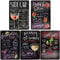 TIE-DailyNec 5 Placas de Metal para Cócteles, Diseño Vintage, Recetas de Menú en Color, Retro, Decoración de Pared para Bar, Pub, Cocina y Restaurante