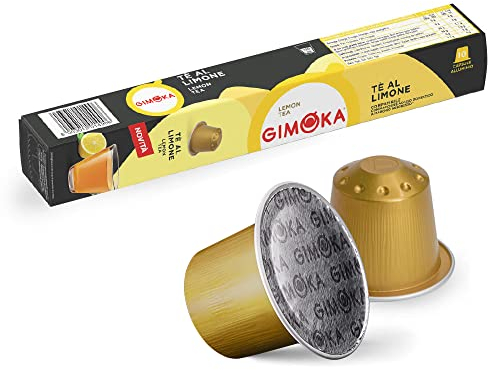 Gimoka - Capsule in Alluminio, Compatibili Nespresso in tubo, Gusto Te al Limone - 100 Capsule