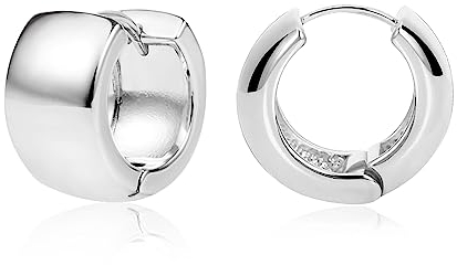 ALEXCRAFT Dicke Ohrringe Creolen Silber für Damen Klein Hypoallergen Huggie Silver Chunky Earrings