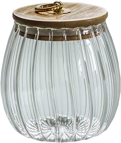 Conteneur de stockage en verre Bocaux à épices, Conteneur de stockage des aliments, Boîte à thé Boîte à thé en verre simple Ménage Réservoir d'épices quotidien Réservoir de stockage Réservoir de stock
