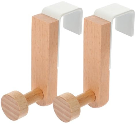 GLEAVI Door Hook Single Hat Hooks Door Hanger Coat Hooks Rustic Wooden Hooks Cloth Hook Towel Hanger Over Door Wooden Clothes Hangers Hanger Hooks Outdoor Knob Iron 4 Pcs
