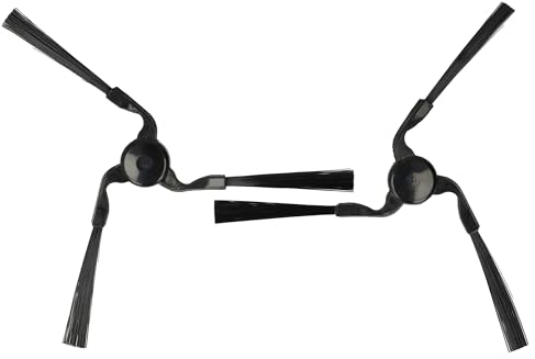 vhbw 2X Seitenbürste Ersatz für Miele RX-SB2, 9724010, RX1-SB für Saugroboter - Reinigungsbürsten Set, Links/rechts, schwarz