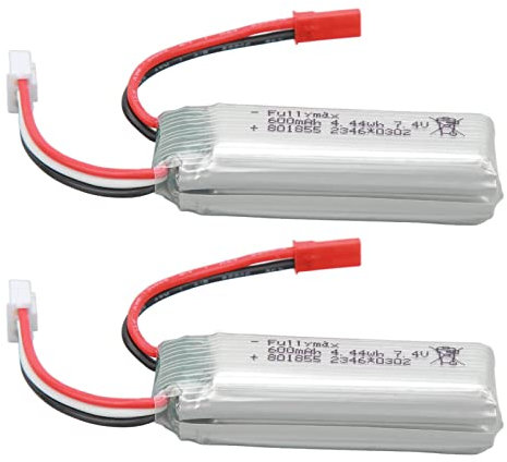 2PCS RC Airplane Lithium Battery, 7.4V 600mah RC Airplane Replacement Batteries for WLtoys XK A280 RC Aircraft RC Plane Helicopter Drone, RC Helicopter Lithium Battery