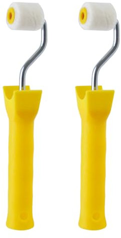 2 Pcs Foam Paint Roller Mini Paint Rollers for Touch up Trim Edge or Corner Extra Small Paint Wool Brushes Tiny Painting Tool for Professional Painting Results 1 Inch Roller