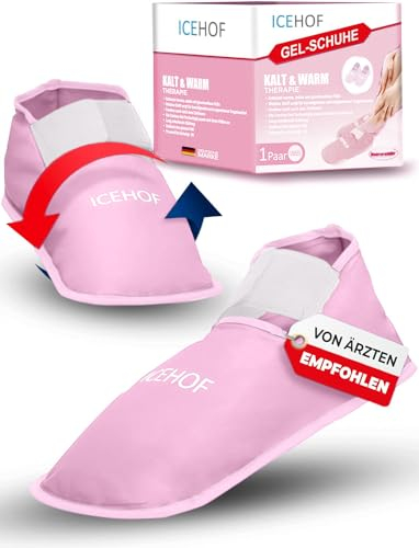ICEHOF Kühlsocken (1 Paar) Sanfter Stoff - Kühl-Schuhe mit Gel Kältetherapie für Füße Zehen bei Chemo-Therapie Rheuma Eis-Socken Chemo - OneSize Unisex