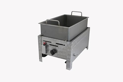 BSR-Grillen 1-flammiger Profi Gasgrill aus Edelstahl mit einer 15 cm tiefen Pfanne und einer Leistung von 3,6 KW für perfekte Kochergebnisse, robust, zuverlässig und ideal für Ihre Outdoor-Küche