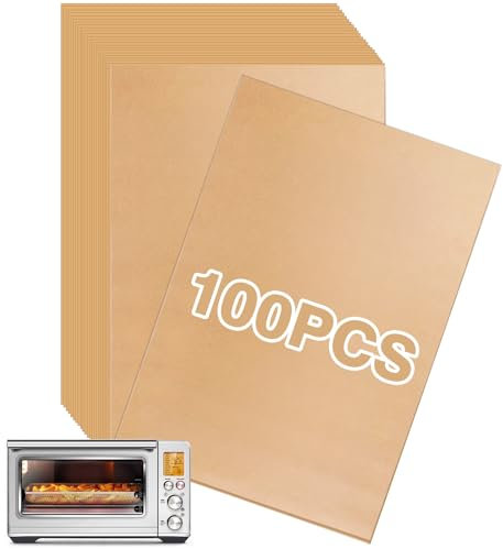 Air Fryer Liners Disposable Compatible with the Breville Smart Oven Air Fryer Pro BOV900BSS, 100PCS Parchment Paper for Baking, Baking Sheet Accessories for Breville BOV900BSS Oven