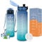 Vikaster Bottle - Gourde de 1 l - pour vélo, Boissons gazeuses, Enfants, vélo, école, Fitness, extérieur, B-bleu Vert