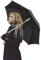 LED Umbrella Flashlight Multipurpose Battery Powered 7 Color Changing, For Safe Nighttime Strolls and Outdoor Adventures (Black)