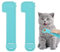 2 Stück Katzen-Streifen-Futterspender Happy Löffel für Katzen, Katzenstreifen, Quetschlöffel, Katzen-Leckerli-Löffel, Nassfutter, automatischer Futterspender, Katzen-Leckerli-Spender, Katzenlöffel für