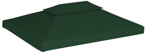 CLALER Pavillon Ersatzdach 3x4 Wasserdicht, Pavillon Dach 3x4 m Ersatzdach, Grün