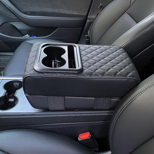 Car Armrest Pad | Auto Center Console Armrest | Arm Rest Cushion Pads | Auto Armrest Cushion Pads | Car Centre Console Armrest Pad With Cup Holder | For Trucks, Car, Sedans