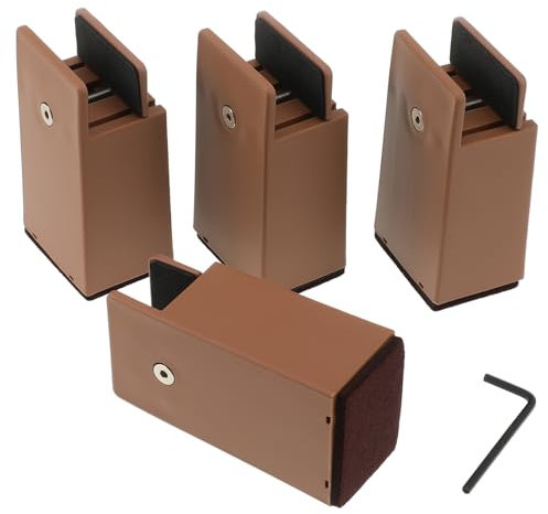 Cabilock 4pièces Rehausseurs Meubles Réglables Lot de Rehausseurs De Lit pour Bureau Table Chaise
