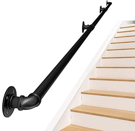 Industrieller verzinkter Eisenrohr-Handlauf, 3,3 cm Durchmesser, für den Innen- und Außenbereich, Treppengeländer, 1,8 m Länge, geeignet für Geländer, mehrere Farben erhältlich, 6 m Gesamtlänge