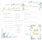 BOOMTOP 26x Babyparty Spiele Karten Ratespiel Babyshower Spiele für Junge Mädchen Gender Reveal Party Deko Geschenk Deutsch Eukalyptus Tippkarten zum Ausfüllen