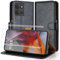 Case Collection for Motorola G75 Case and Screen Protector - Leather Folio Flip [Kickstand] Shockproof Cover [RFID Blocking] Magnetic Wallet for Motorola Moto G75 5G Phone Case Black