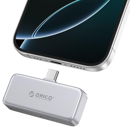 ORICO FlashPod 1TB SSD Portátil hasta 2000 MB/s, SSD Externo con 4K 60Hz ProRes, Sólo Compatible con iPhone 15/16 Serie, Teléfonos Inteligentes, Tabletas y Computadoras con Puerto Tipo C S20