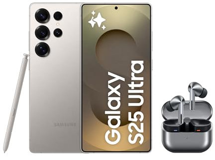 SAMSUNG Galaxy S25 Ultra 512GB Titanio Gris + Galaxy Buds3 Pro - Móvil con IA, Galaxy AI, Dual SIM con Auriculares inalámbricos