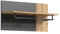 trendteam smart living - Esteban - Garderobenpaneel - Anthrazit/Eiche - Wandgarderobe mit schwarzer Kleiderstange aus Metall - (BxHxT) 80 x 40 x 28 cm - praktische Hutablage