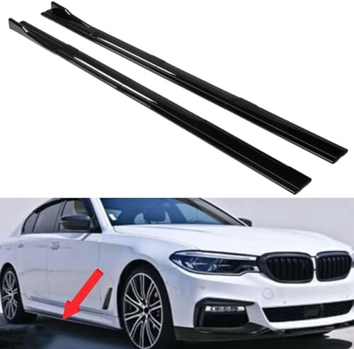 Auto-Seitenschweller für BMW G30 G31 M Sport 2017-2019, Seitenschweller-Verlängerung, Rocker-Panel-Splitter, Styling-Zubehör,Glossy Black