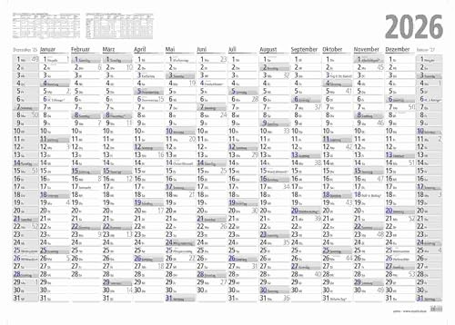 2026 ADINA Plakatkalender Wandkalender A2 60x42cm Lieferung: gefaltet