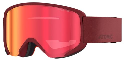 ATOMIC SAVOR STEREO Skibrille I Ski- & Snowboardbrille mit Stereo Scheibentechnologie für klare Sicht I Damen- & Herren-Ski-Brille mit Live Fit Rahmen für individuelle Passform