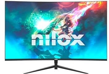 Nilox NXM27CRV2001 Monitor Curvo 27, Schermo Gaming 200Hz 1ms, Connessioni HDMI e DP, Design VESA