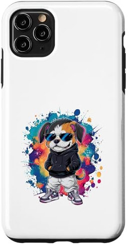 Sweet dog cartoon hip hop dog Case for iPhone 11 Pro Max