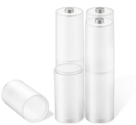 ORICO AAA auf AA Batterie-Konverter (4 Stück), Transparentes PP-Material, Kompatibel mit Ladefächern | Ohne Batterien