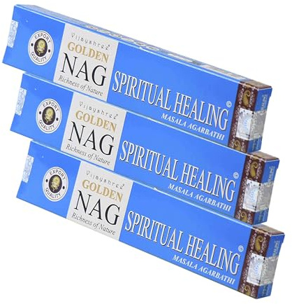 NKlaus Golden Nag Spiritual Healing Räucherstäbchen, 45g | Das Produkt eignet sich für Meditation