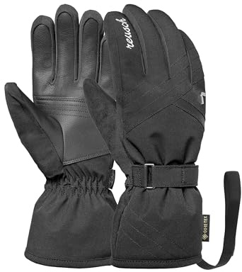 Reusch Alba Gore-Tex - Gants de Ski pour Femme - Imperméables, Coupe-Vent et Respirants - Softshell - Gants avec Fonction écran Tactile - Bracelet et Laisse - pour Ski et Sports d'hiver