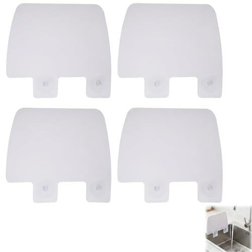 4 PCS Kitchen Sink Splash Guards, Sink Splash Guard, Featuring Suction Cups, Ideal for Home Cooks, Apartment Dwellers, and Kitchen Hygiene Conscious Individuals