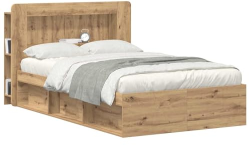 vidaXL Kopfteil-Schrank mit Speicher Artisan-Eiche Holzwerkstoff, Organisationsschrank fürs Schlafzimmer, vielseitiger Kopfhörer, stylische Ergänzung, haltbare Aufbewahrung