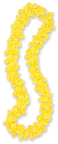 Yellow Flower Lei - (101cm) 1 Piece - Magnificent Vibrant Color Lei Necklace, Perfect for Parties, Celebrations & Holidays
