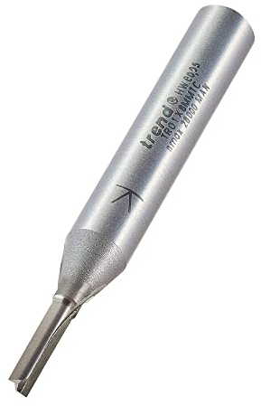 Trend Trade Zweischneidiger Fräser, 8 mm Schaft, 3.2 mm Schnittdurchmesser, 12.7 mm Schnittlänge, Hartmetallbestückt, TR01X8MMTC