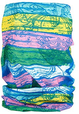 Alsino Multifunktionstuch Atmungsaktiv, Vielseitig & Leicht - Stirnband, Schal, Mütze - Ideal für Outdoor, Sport, Wandern, Radfahren, UV-Schutz, Variante wählen:MF-161 Muster gelb rosa